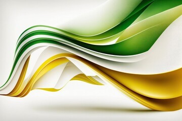 Abstract Silk Background Yellow, Green and White