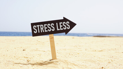 Stress less is shown using the text