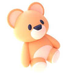 Teddy Bear in 3D Rendered Graphic