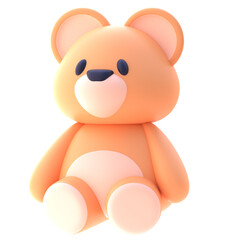 Teddy Bear in 3D Rendered Graphic