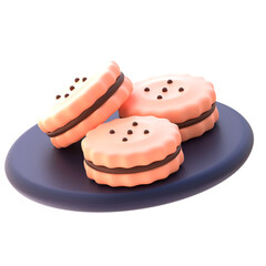 Biscuit in 3D Rendered Graphic