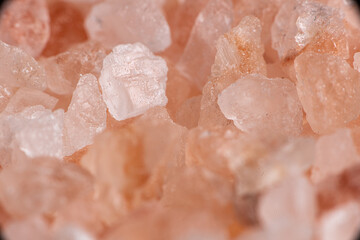 Fototapeta na wymiar macro view of pink salt