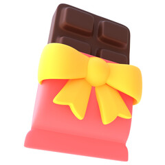 Chocolate in 3D Rendered Graphic