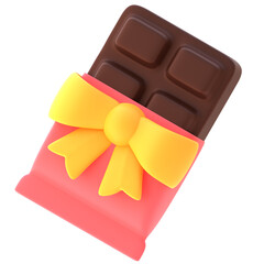 Chocolate in 3D Rendered Graphic