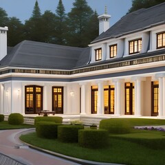 beautiful Neoclassical house243, Generative AI