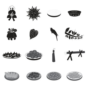 Sinhala New Year icon set