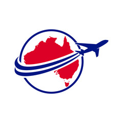australia map vector. australia symbol vector illustration, Kangoroo body's template design, Australia travel logo vector design. Suitable for business, travelling, world map