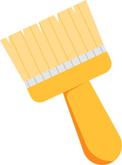 a yellow paintbrush
