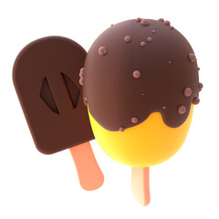 Popsicle in 3D Rendered Graphic