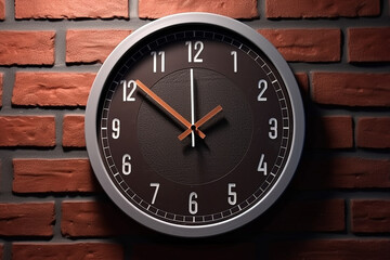 Fototapeta na wymiar wall clock on the wall