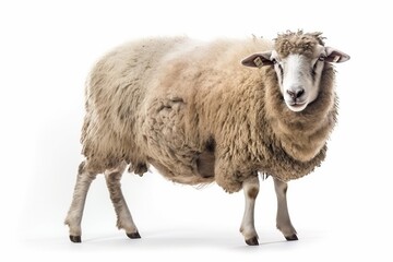 sheep isolated on white background 