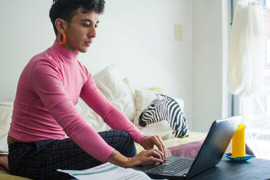 Latino gender fluid person adulting