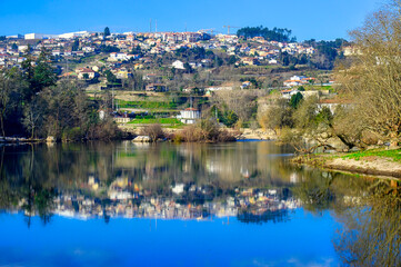 Fototapeta na wymiar Tamega River in Amarante, Portugal. 