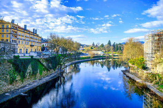 Tamega River in Amarante, Portugal. 