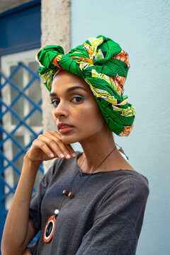 Beautiful African woman street portrait