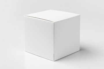 Isolated White Carton Box on White Background, Generative AI
