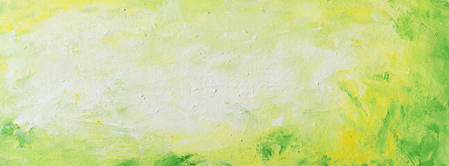 Abstrakcyjne, białe, żółte, zielone tło malowane pędzlem