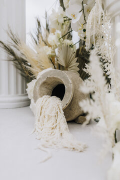 Wedding ceremony decor vase outdoor flower event