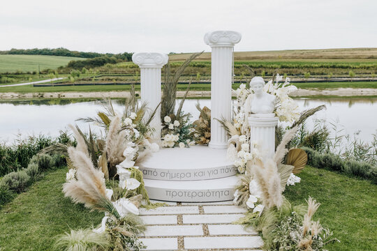 Decorated stage for wedding 