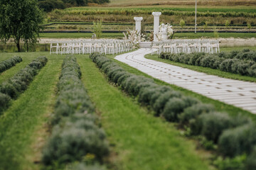 Venue of outdoor wedding ceremony 