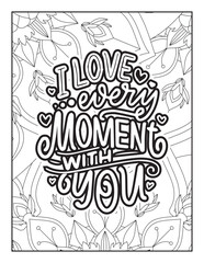Affirmative quotes coloring page. Positive quotes. Coloring book for adults. Typography design. Hand drawn with inspiration word. Quotes Coloring. motivational quotes coloring pages design. quotes