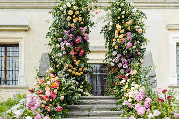 Two floral column