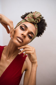 Stunning makeup African portrait