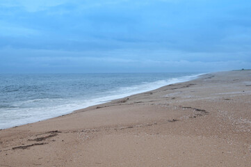 Fototapeta na wymiar sand beach and sea in uruguay