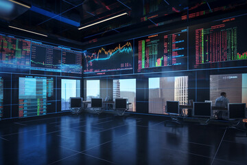 stock market, office, business room
