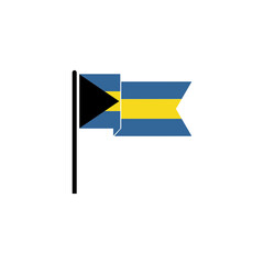 Bahamas flags icon set, Bahamas independence day icon set vector sign symbol