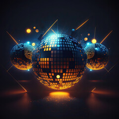 Disco Balls in a Dark Night Club