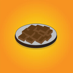 Dodol Oil Cake Sinhala new year vector