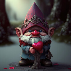 Valentines Gnome with a heart