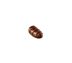 Cartoon chocolate cake or brownie with soufflé isolated on white background. Vector illustration