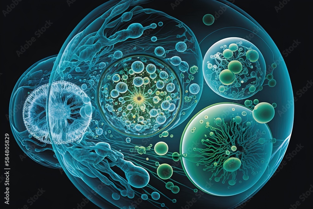 Poster the fascinating blueprint of our cells: decoding our genetic secrets generative ai