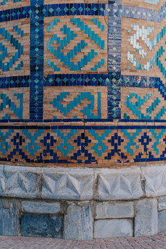 mosaic pattern design background of ceramic tiles of Registan