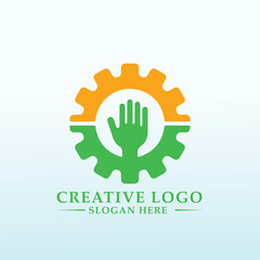harvesting and logistics vector logo design letter H