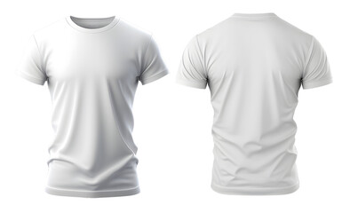 plain white t-shirt mockup template, with view,front, back - obrazy, fototapety, plakaty