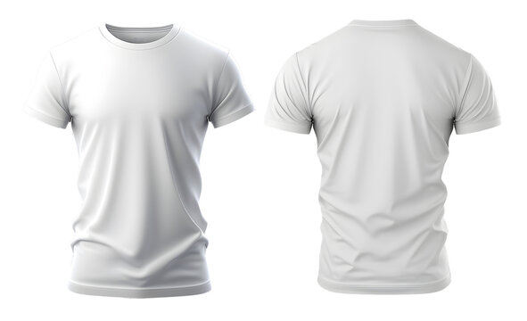 plain white t-shirt mockup template, with view,front, back