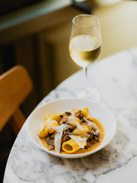 Beef ragu paccheri pasta