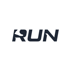 running letter logo design