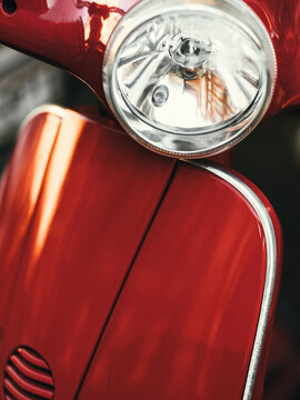 Vintage red scooter