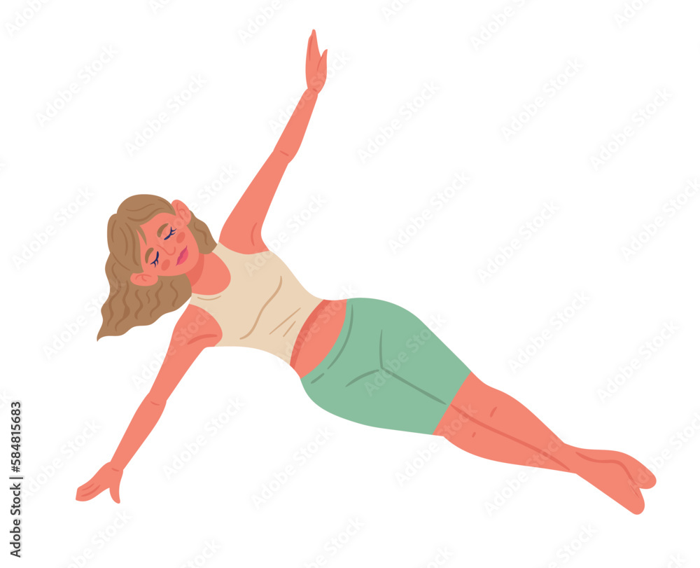 Wall mural woman in yoga position