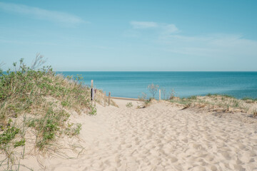 Landscape of dunes and beach