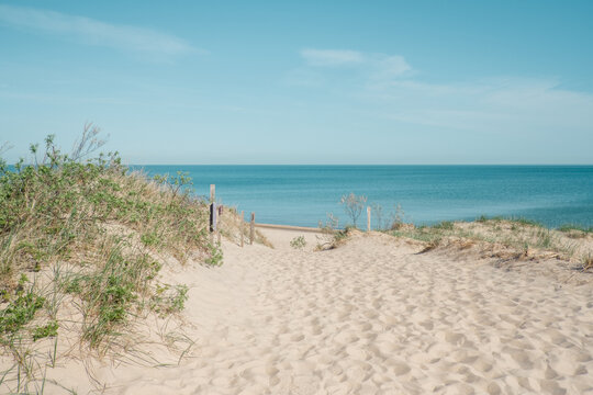 Fototapeta Landscape of dunes and beach