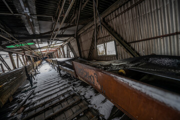 The abandoned Inota power plant - a former thermal power plant located in the town of Inota, Hungary