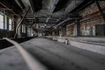 The abandoned Inota power plant - a former thermal power plant located in the town of Inota, Hungary
