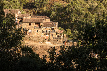 Fototapeta premium Typical schist houses in the village of Cerdeira in the Lousã mountain range in Portugal.