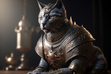  gold armor cat
