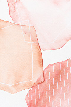Modern pink abstract watercolor design
